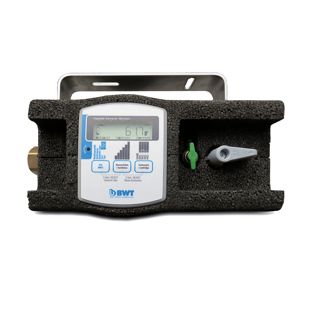 Блок AQA therm HES: подключение картриджа + счетчик воды