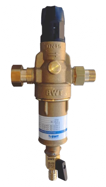 Механический фильтр BWT Protector Mini H/R HWS ½″ с редуктором давления, для горячей воды